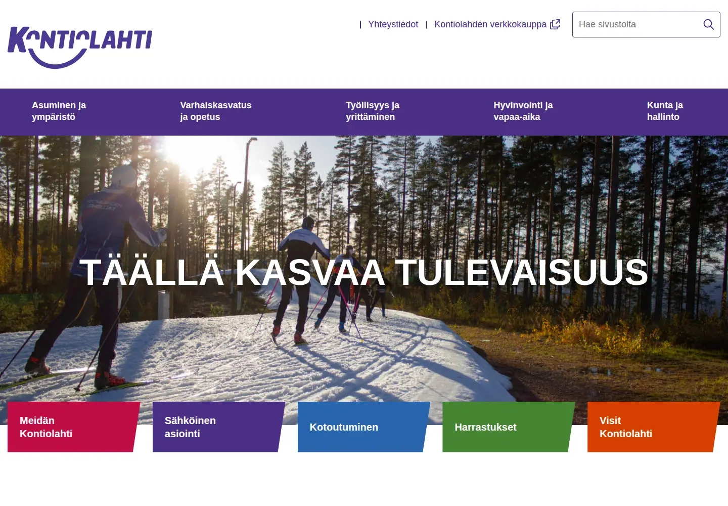 Screenshot of kontiolahti.fi