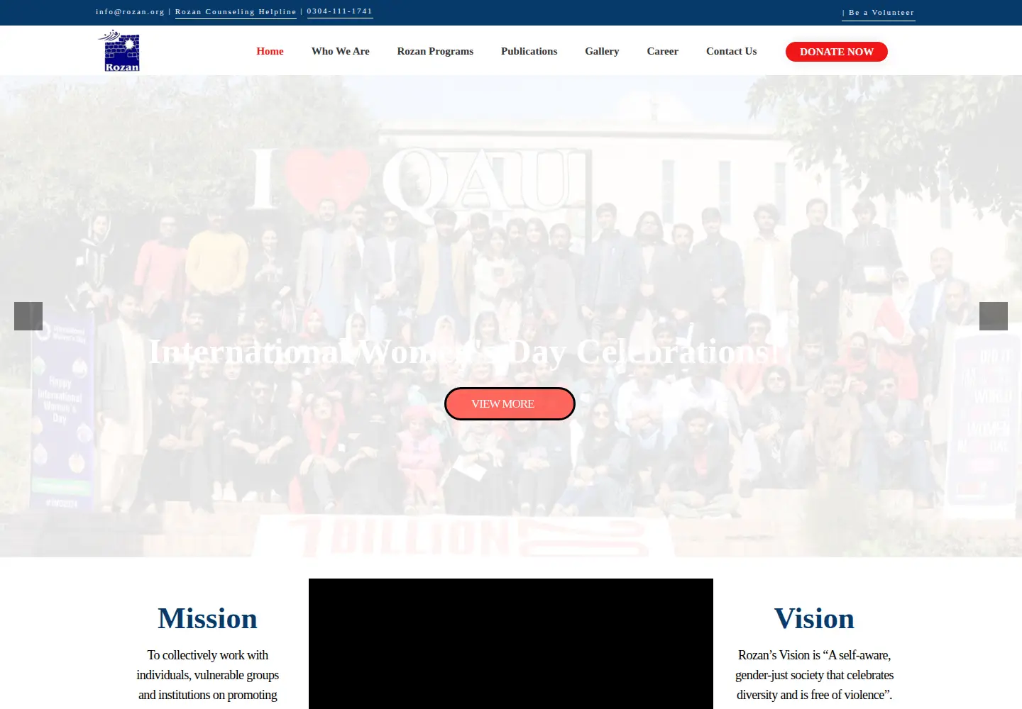 Captured homepage of rozan.org in the current scan