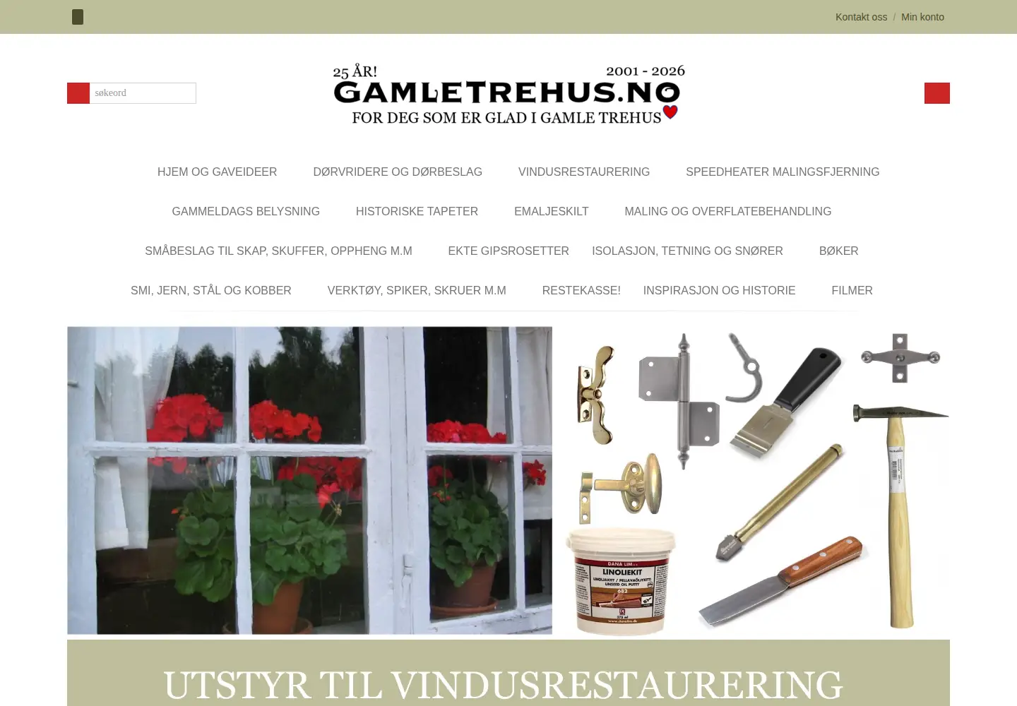 Screenshot of gamletrehus.no