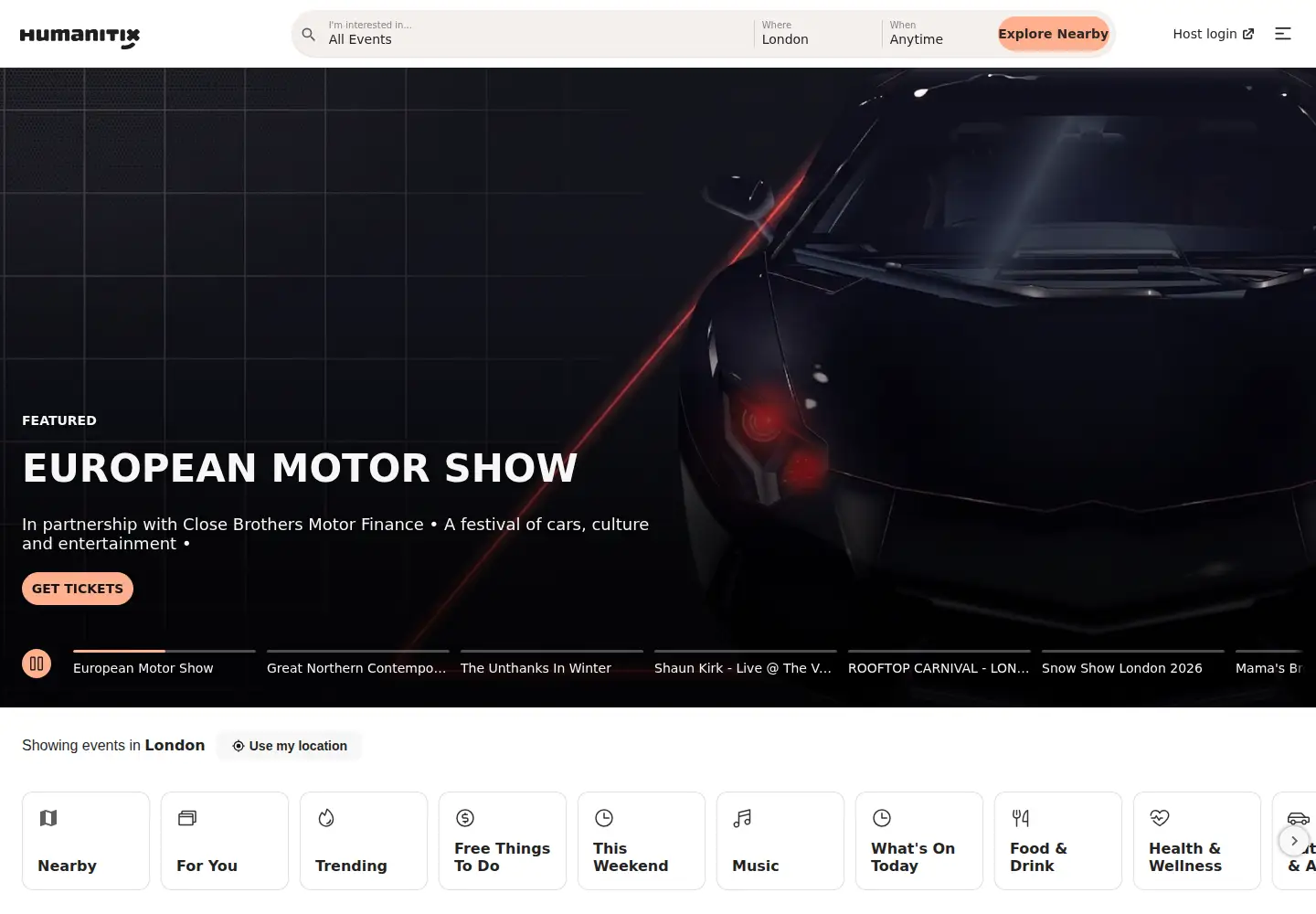 Screenshot of humanitix.com