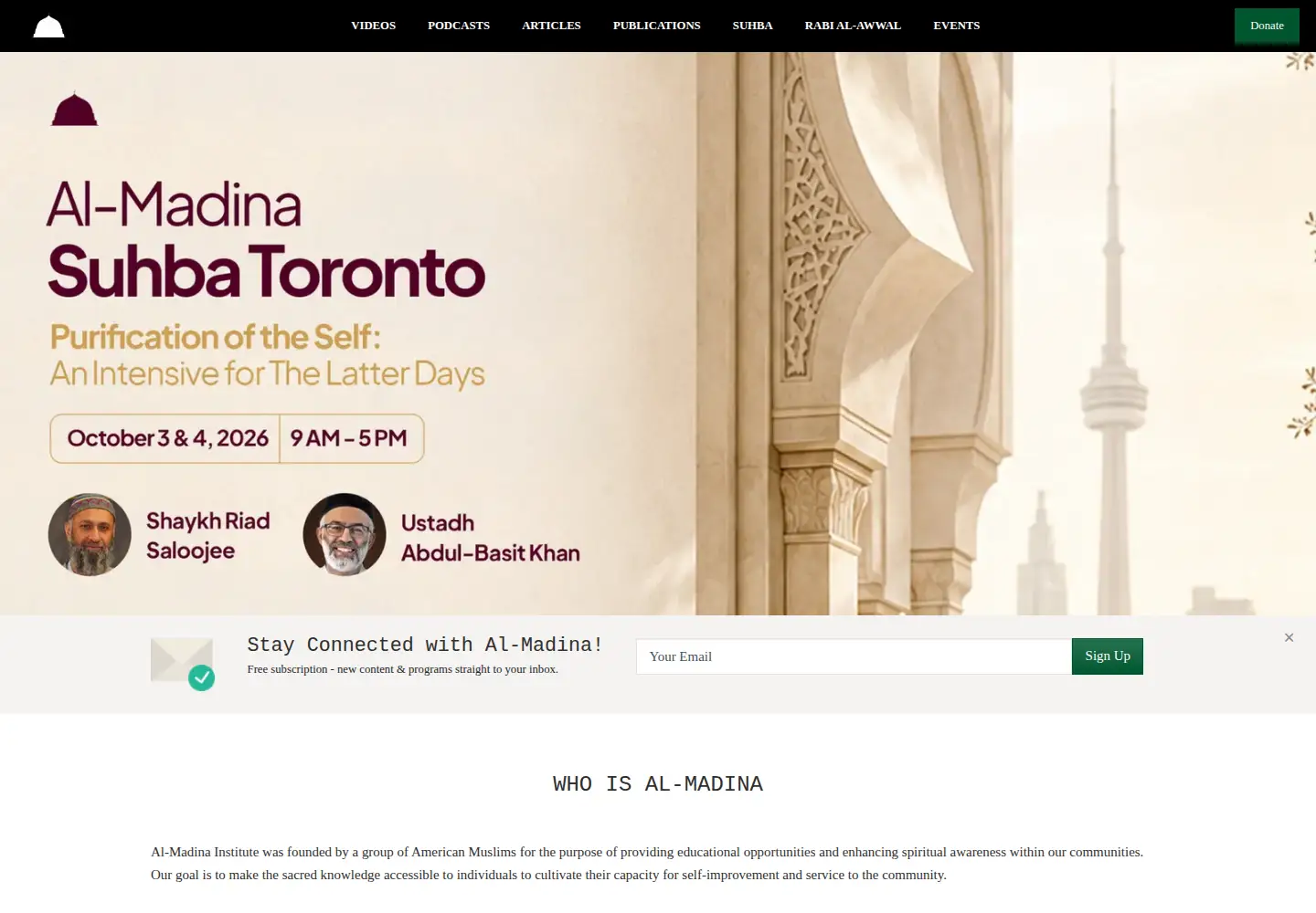 Screenshot of almadina.org