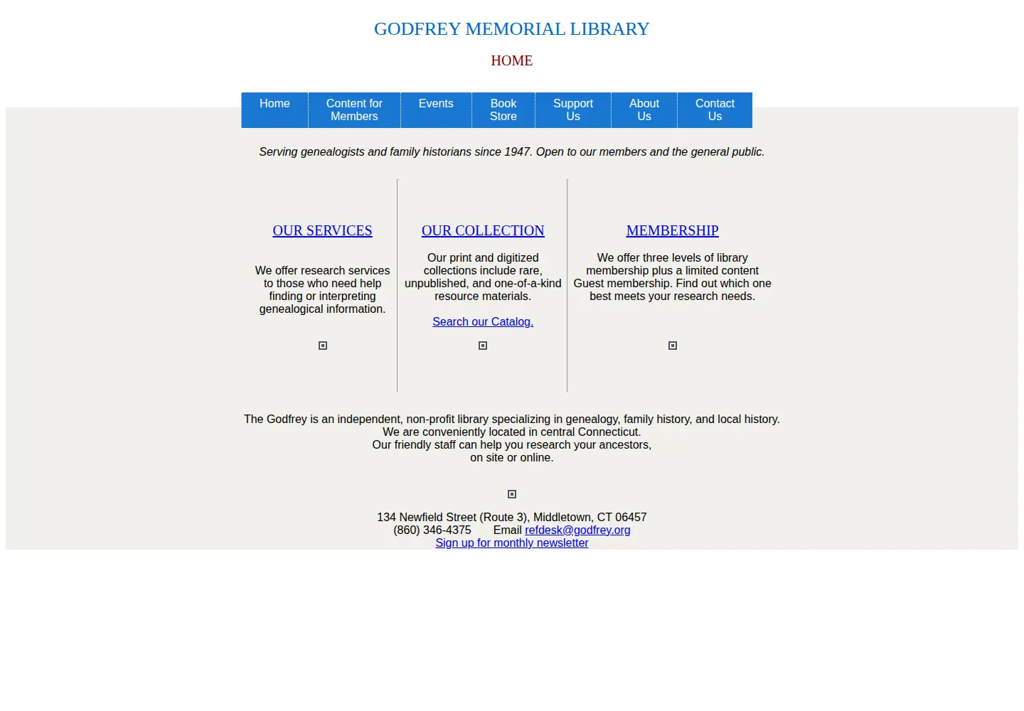 Screenshot of godfrey.org