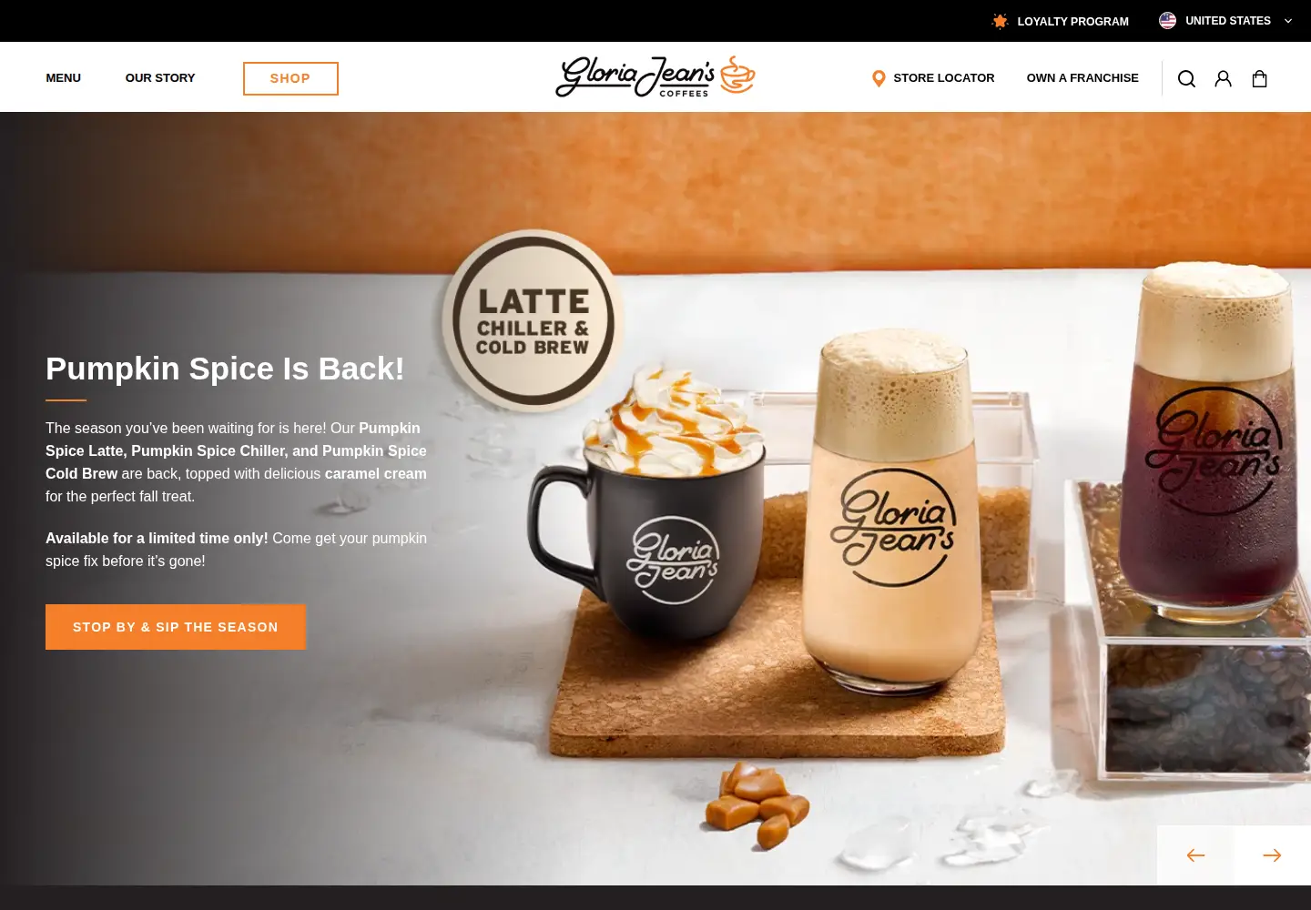 Screenshot of gloriajeans.com