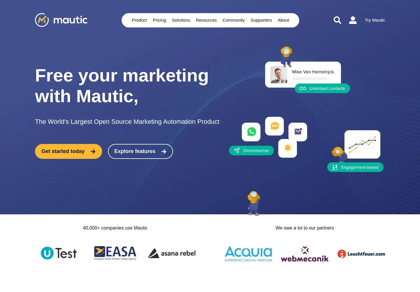 Screenshot of mautic.org