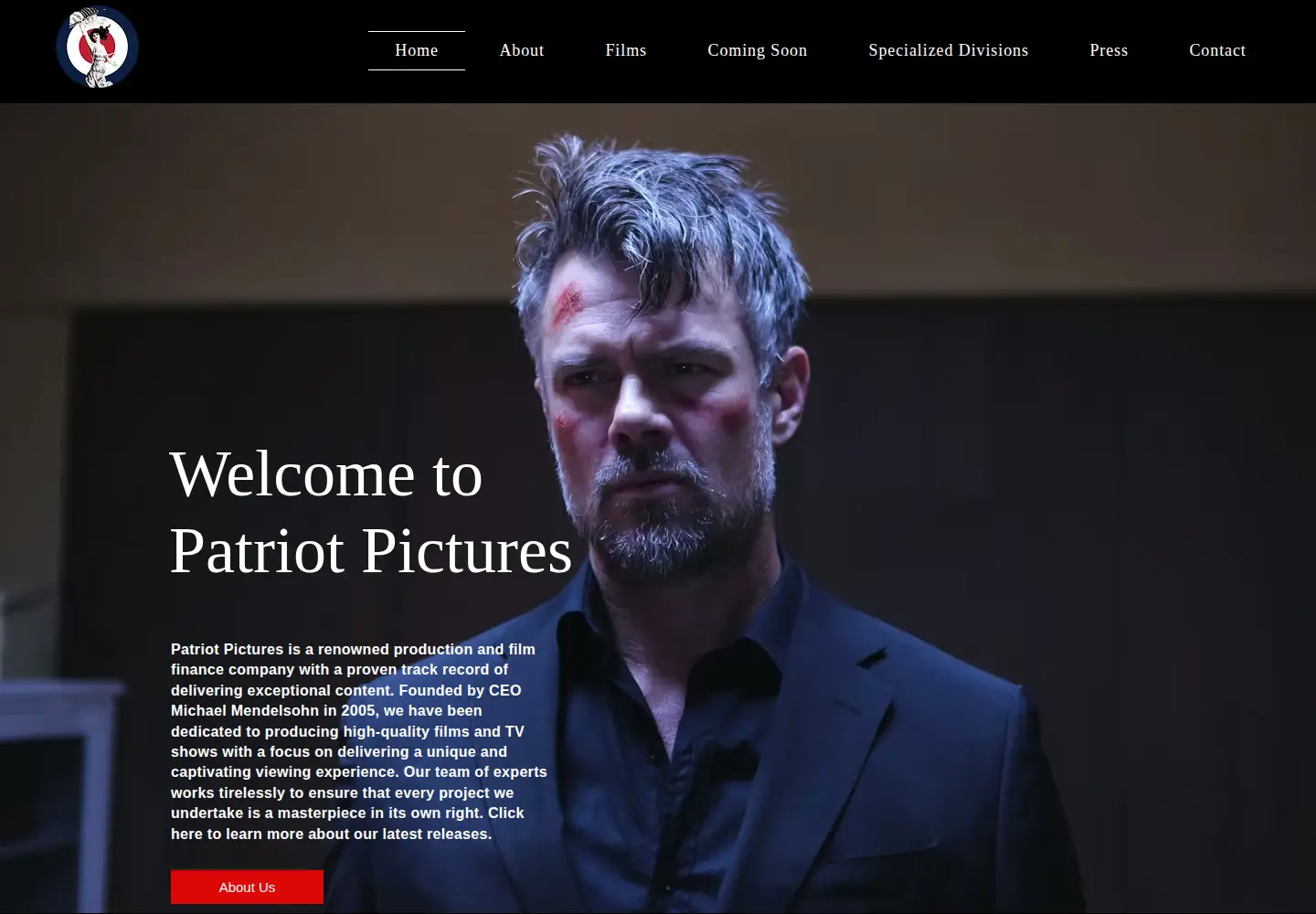 Captured homepage of patriotpictures.com in the current scan