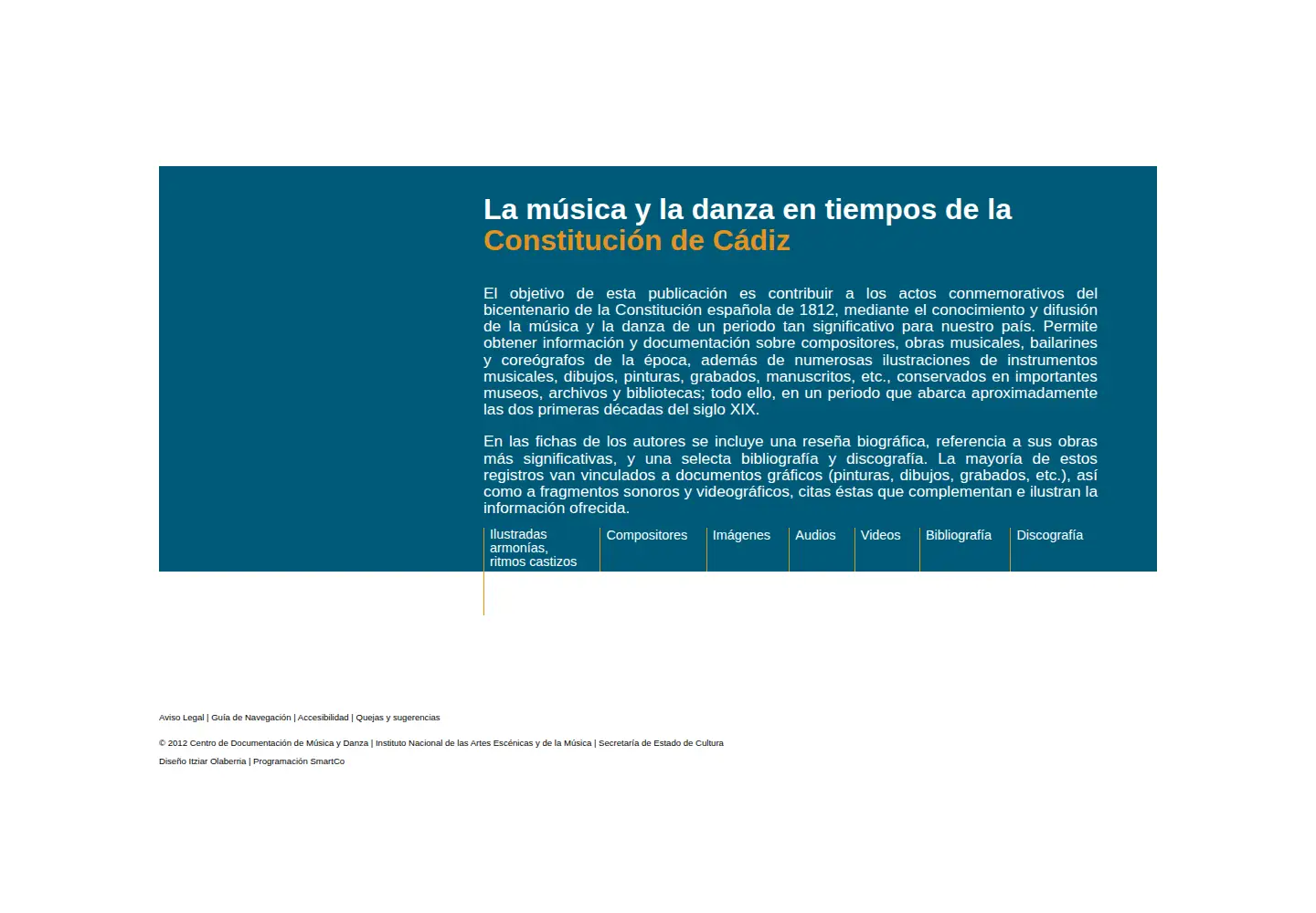 Screenshot of musicadiz1812.es