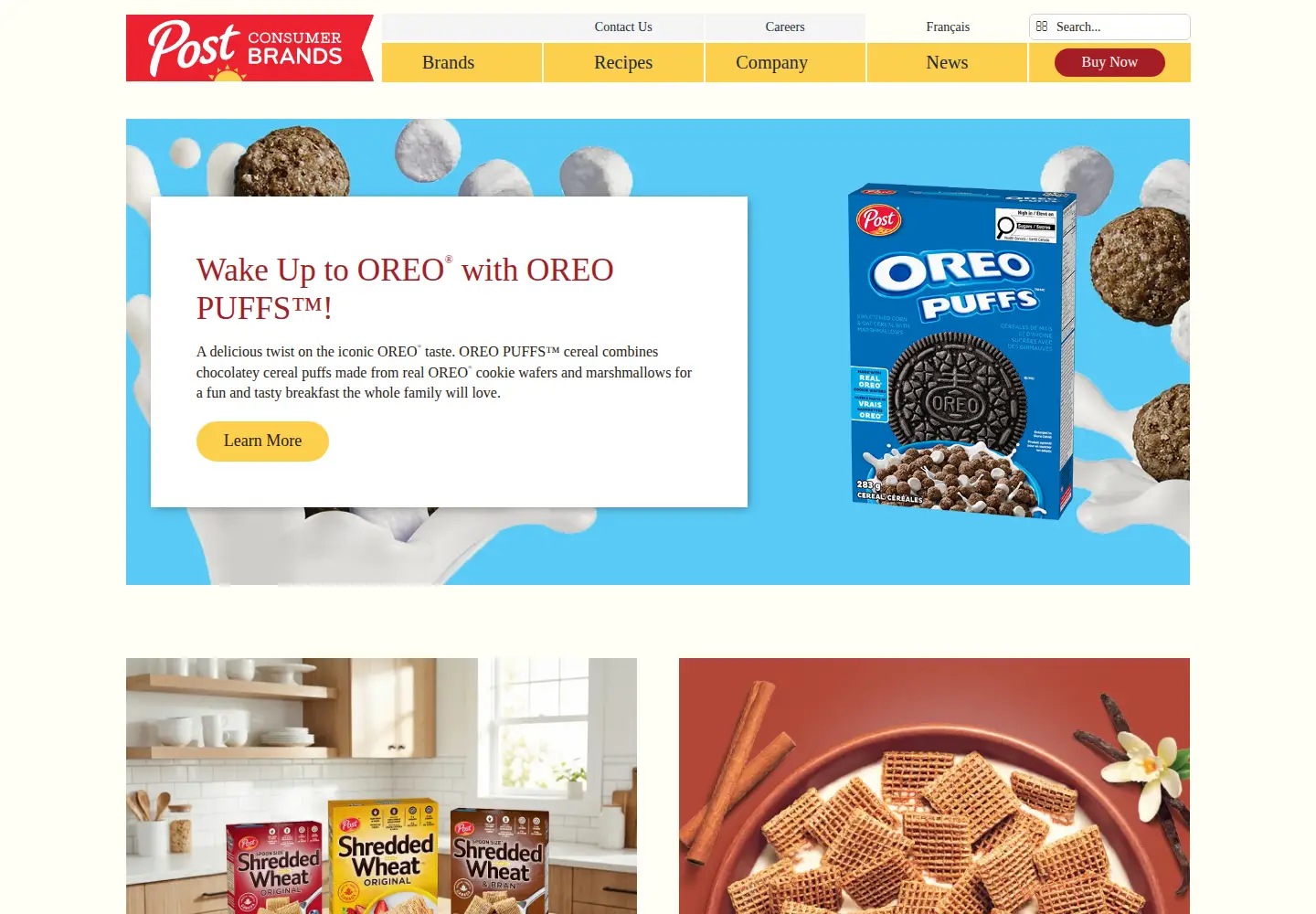 Screenshot of postconsumerbrands.ca