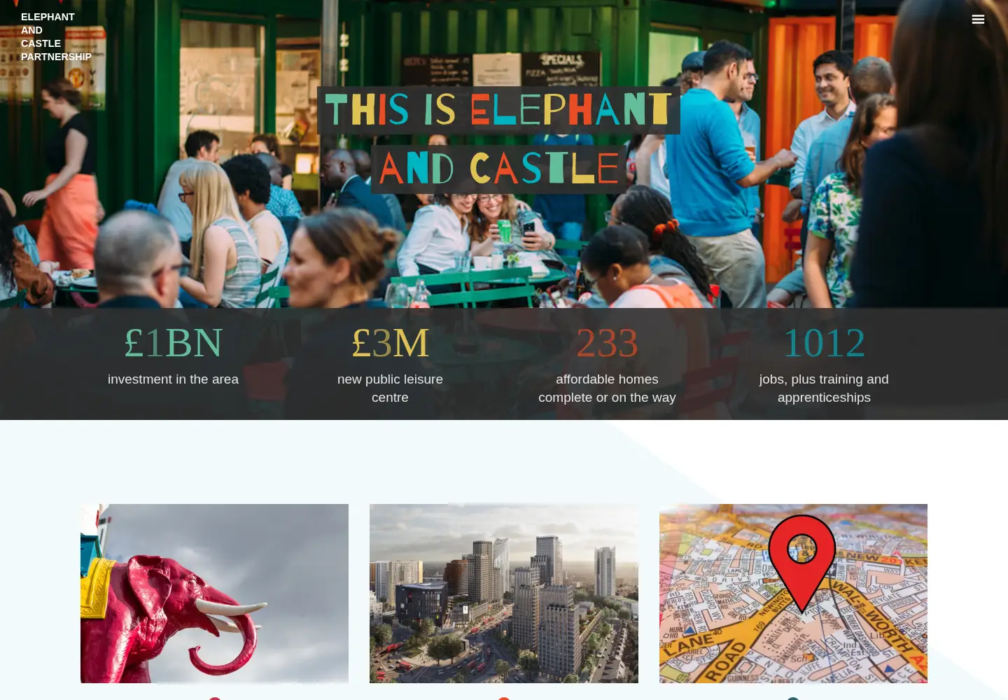 Screenshot of elephantandcastle.org.uk