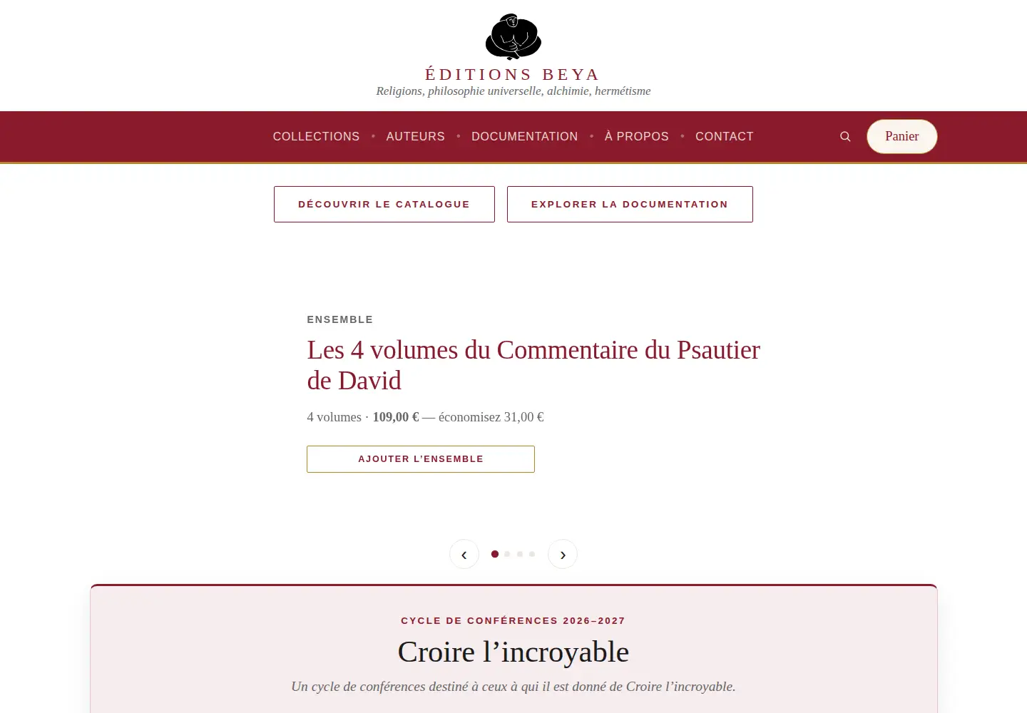 Screenshot of editionsbeya.com