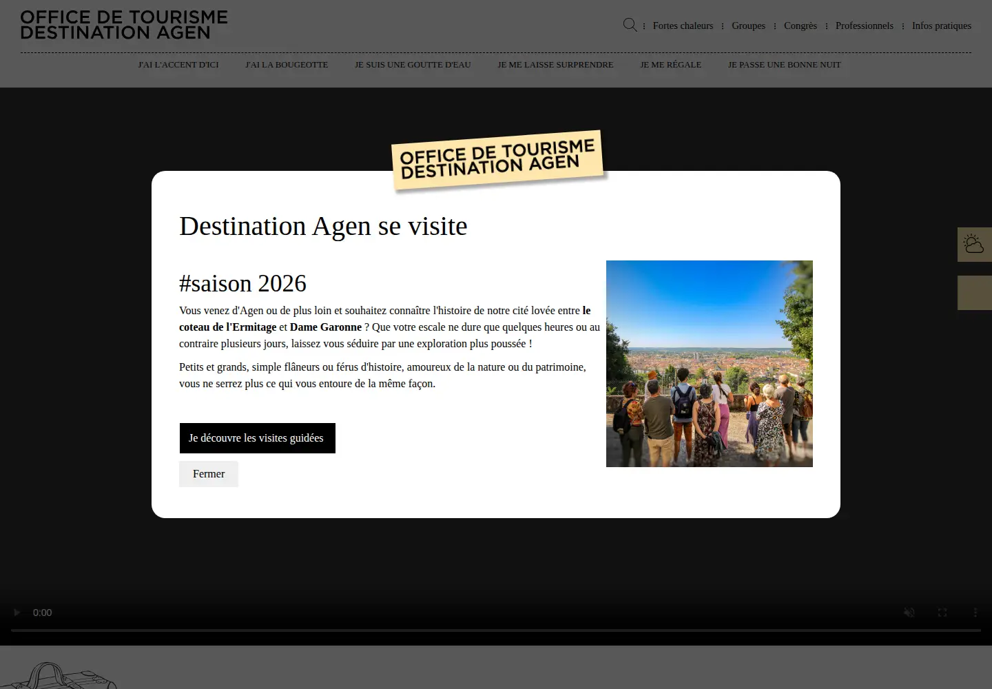 Screenshot of destination-agen.com