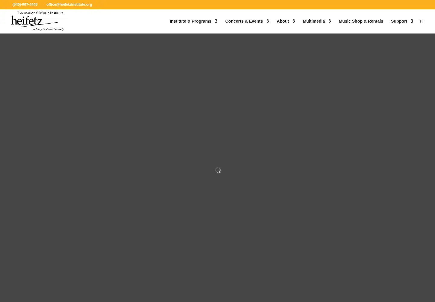 Screenshot of heifetzinstitute.org