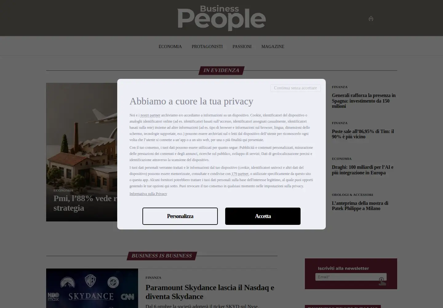 Screenshot of businesspeople.it