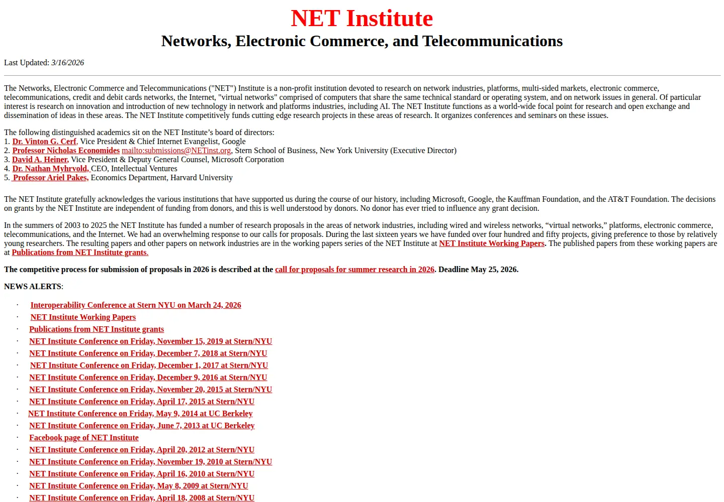Captured homepage of netinst.org in the current scan