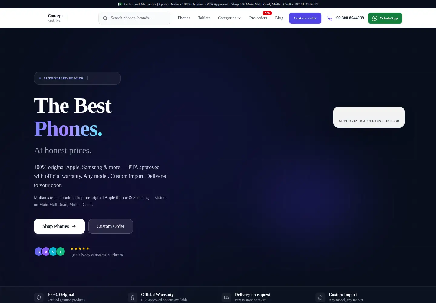 Screenshot of conceptmobiles.com