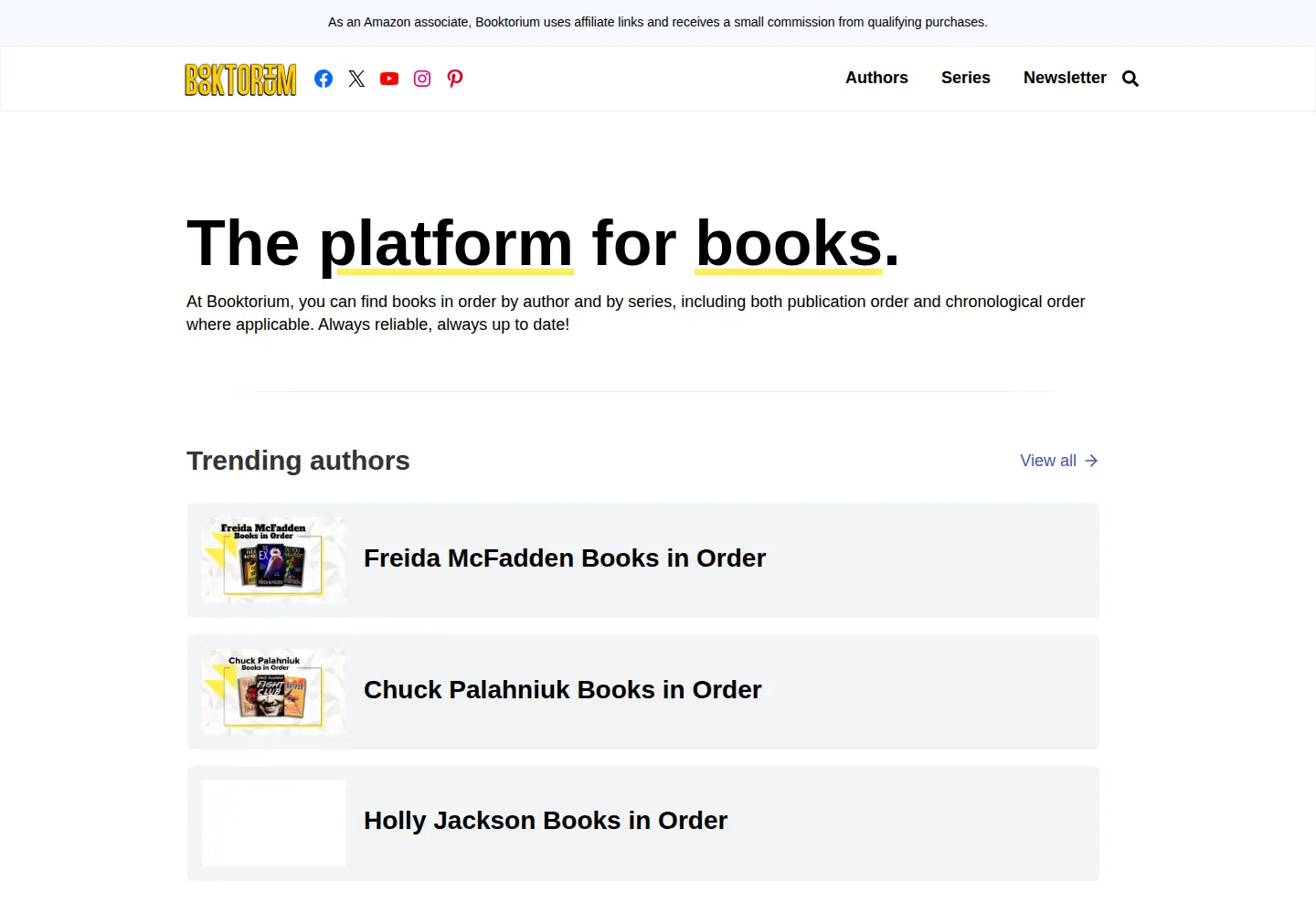 Captured homepage of booktorium.com in the current scan