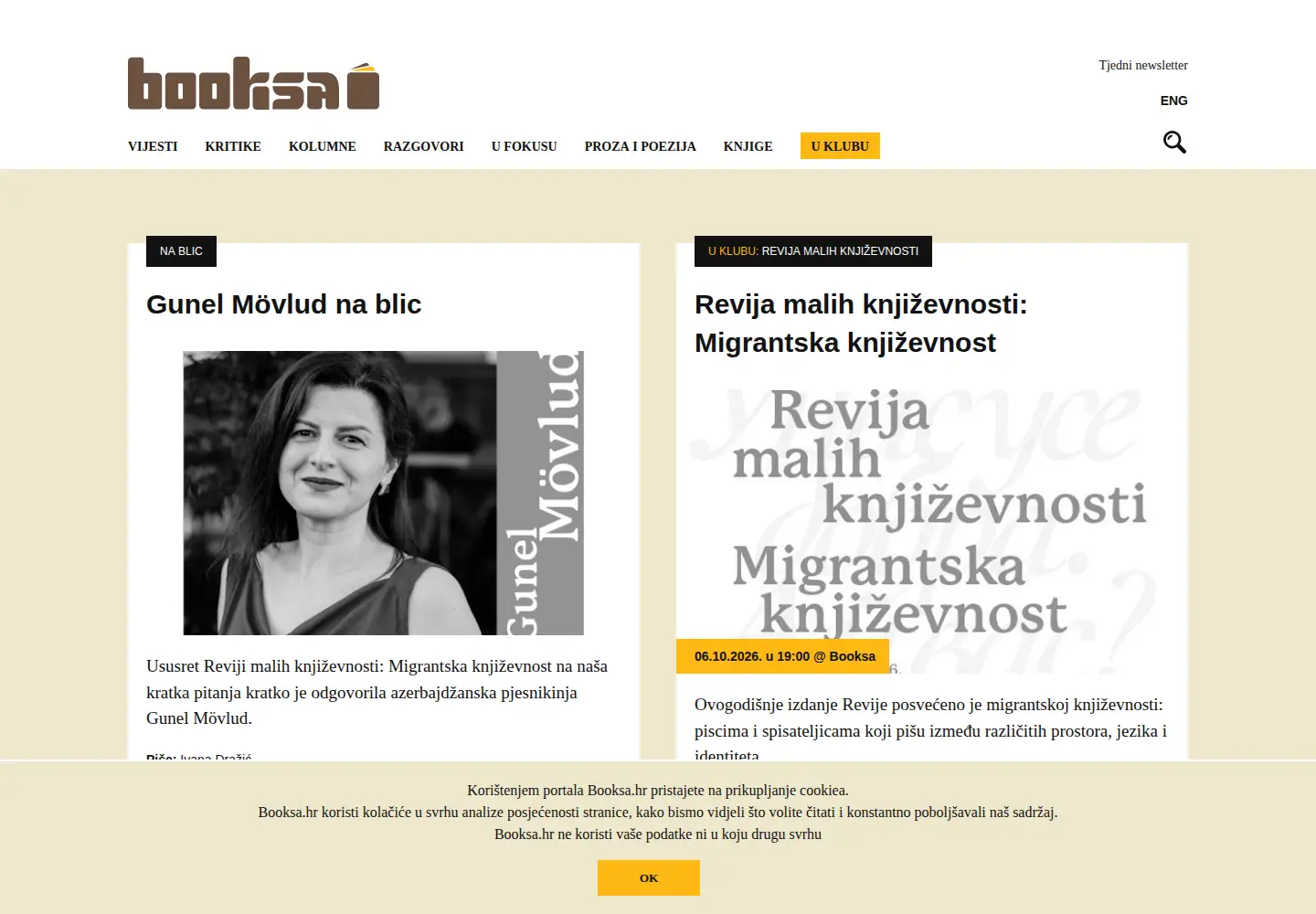 Captured homepage of booksa.hr in the current scan