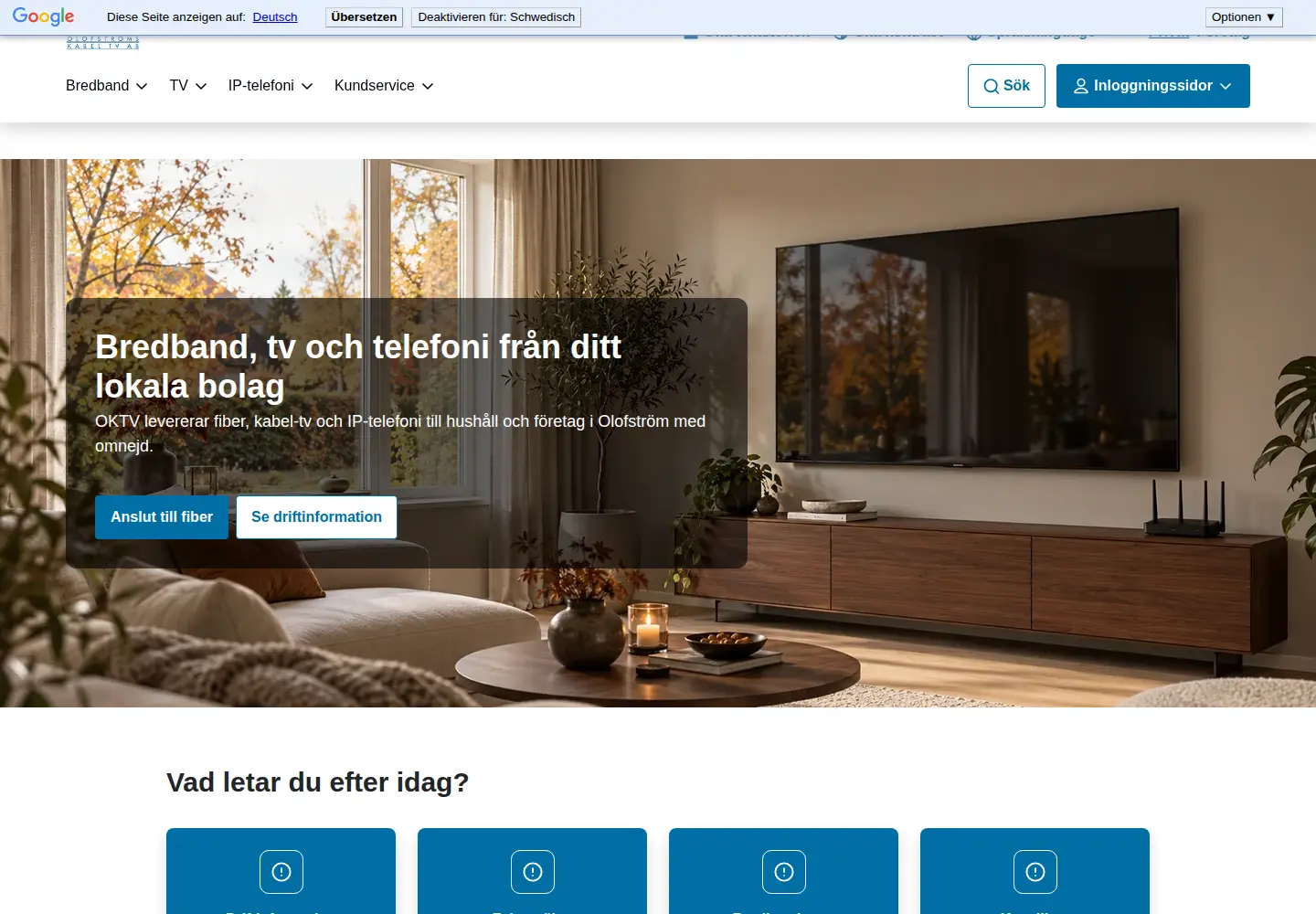 Screenshot of oktv.se