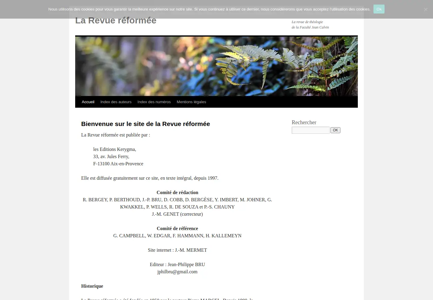 Captured homepage of larevuereformee.net in the current scan