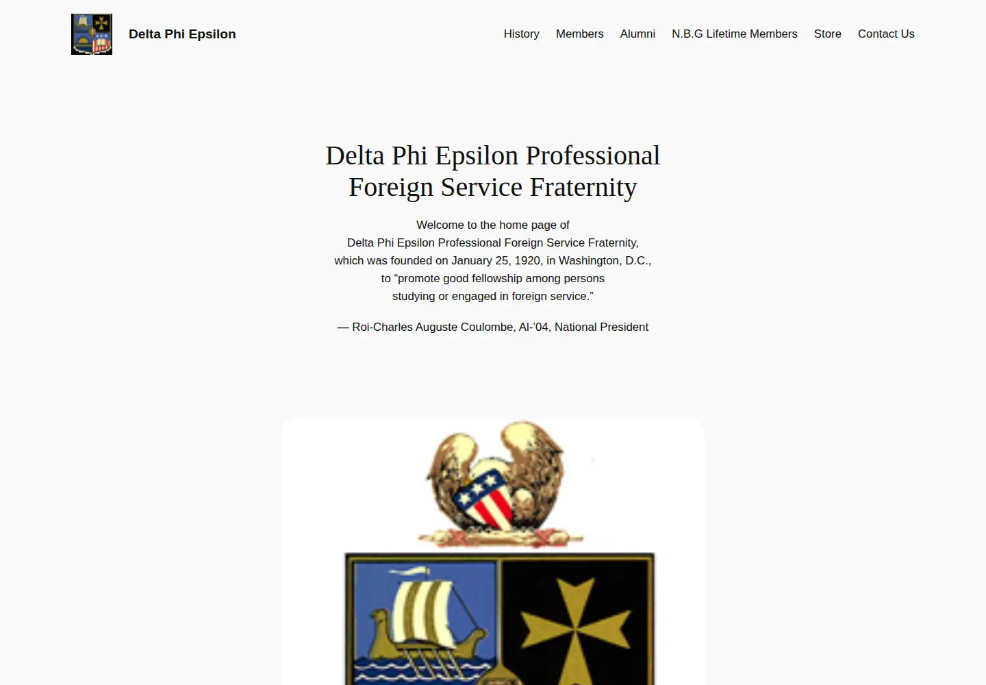Screenshot of deltaphiepsilon.net