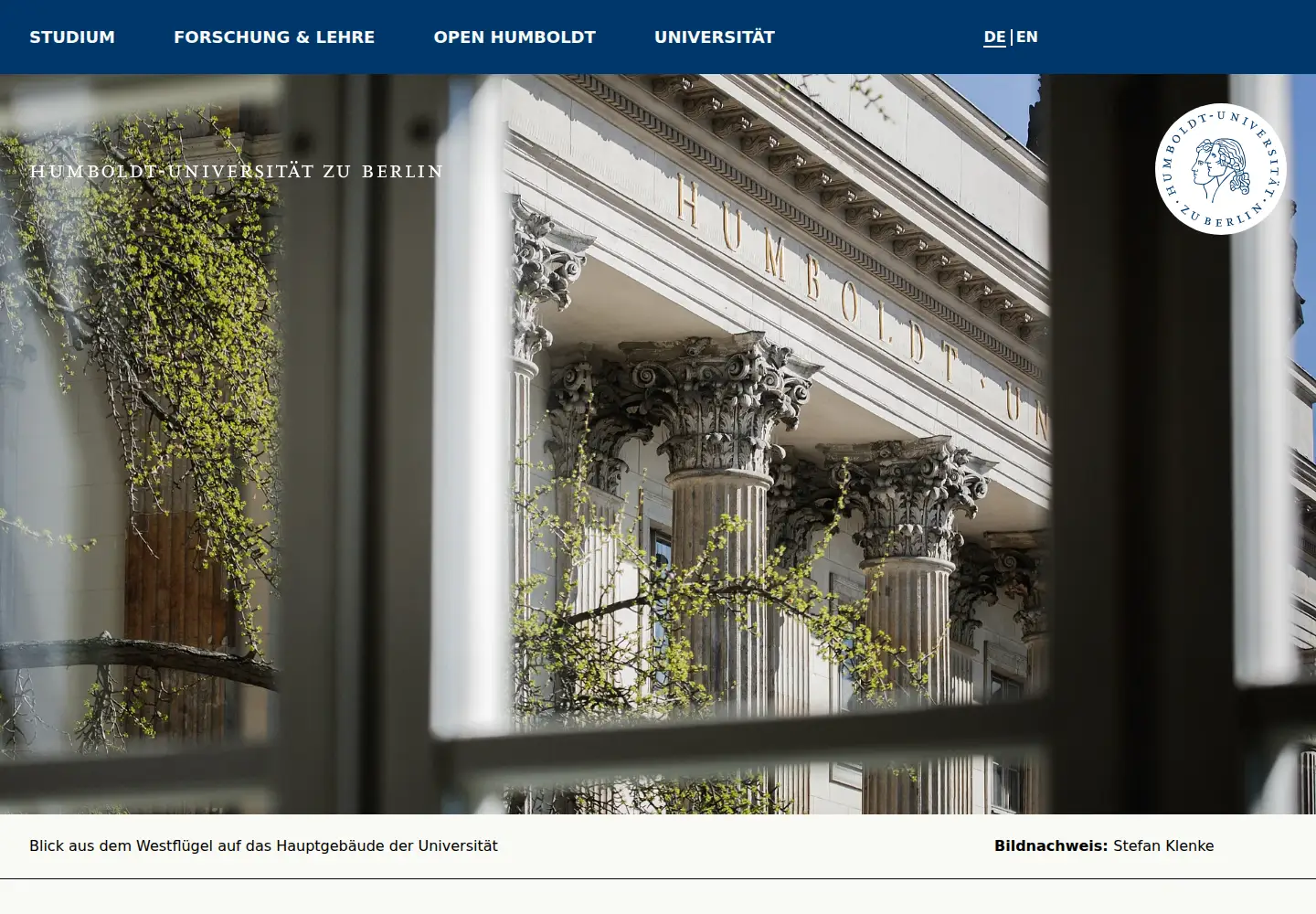 Screenshot of hu-berlin.de