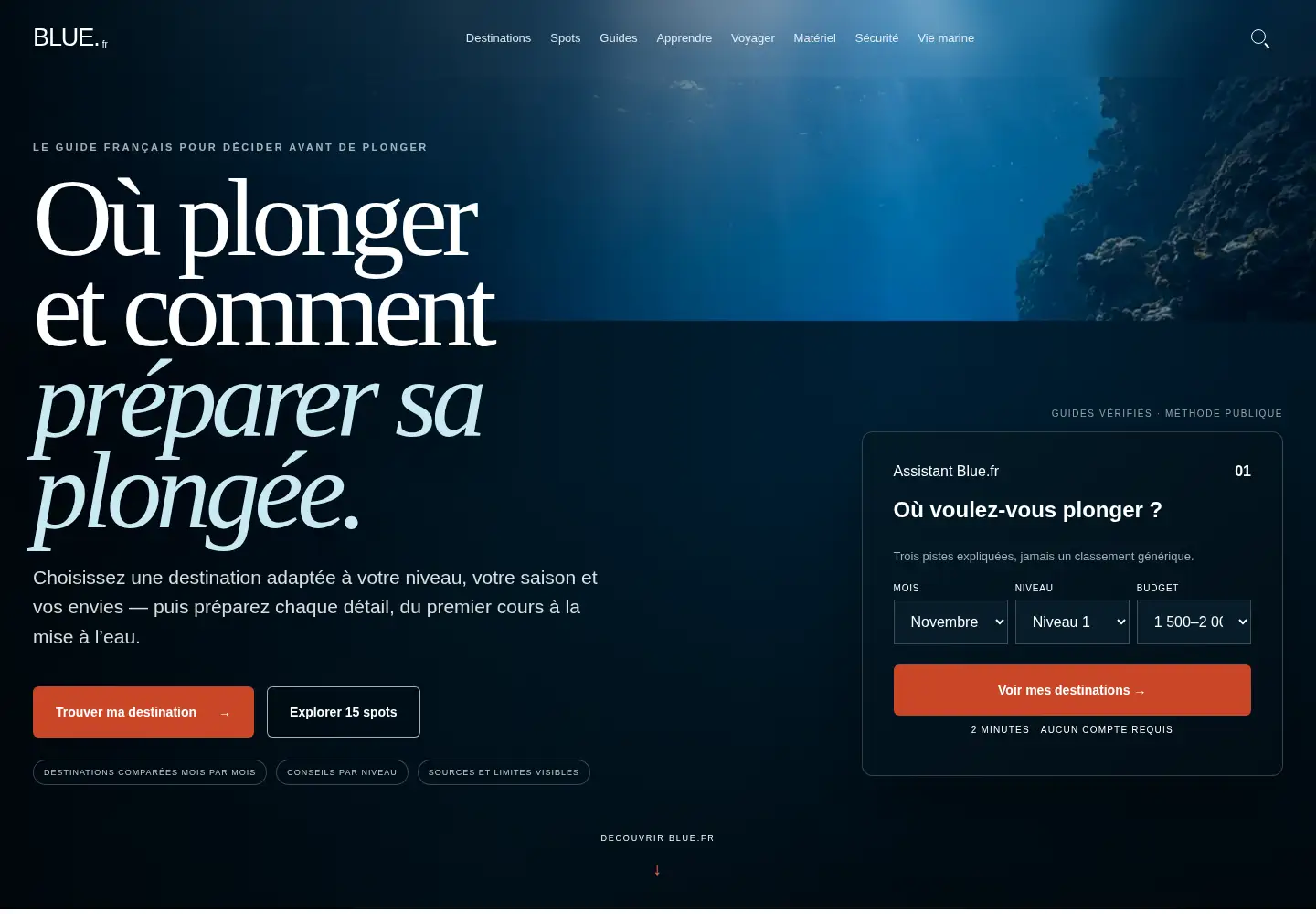 Screenshot of blue.fr