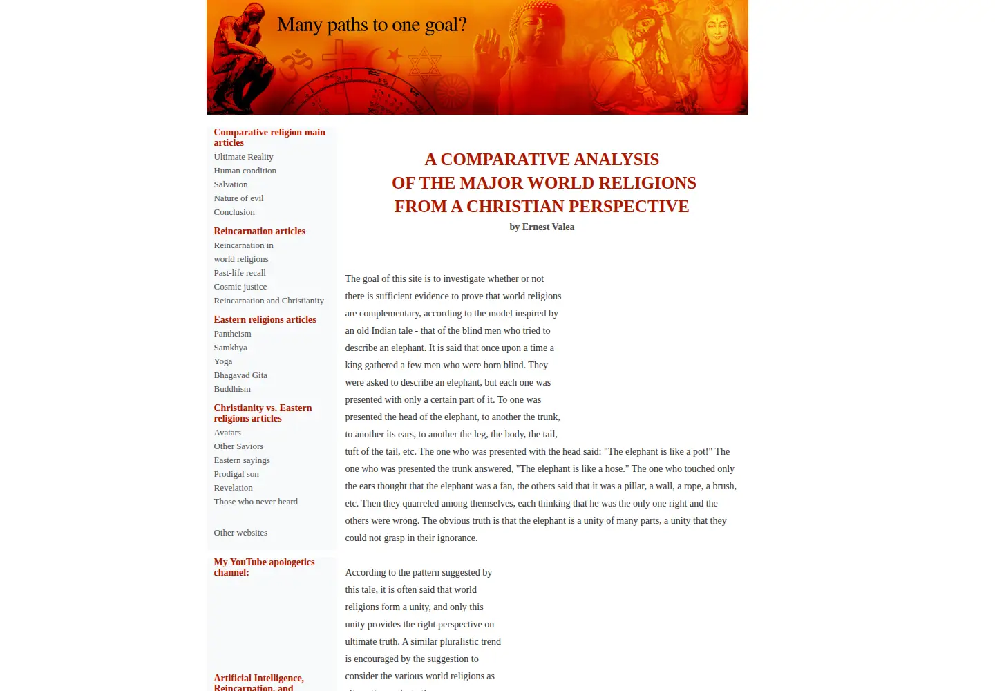 Screenshot of comparativereligion.com