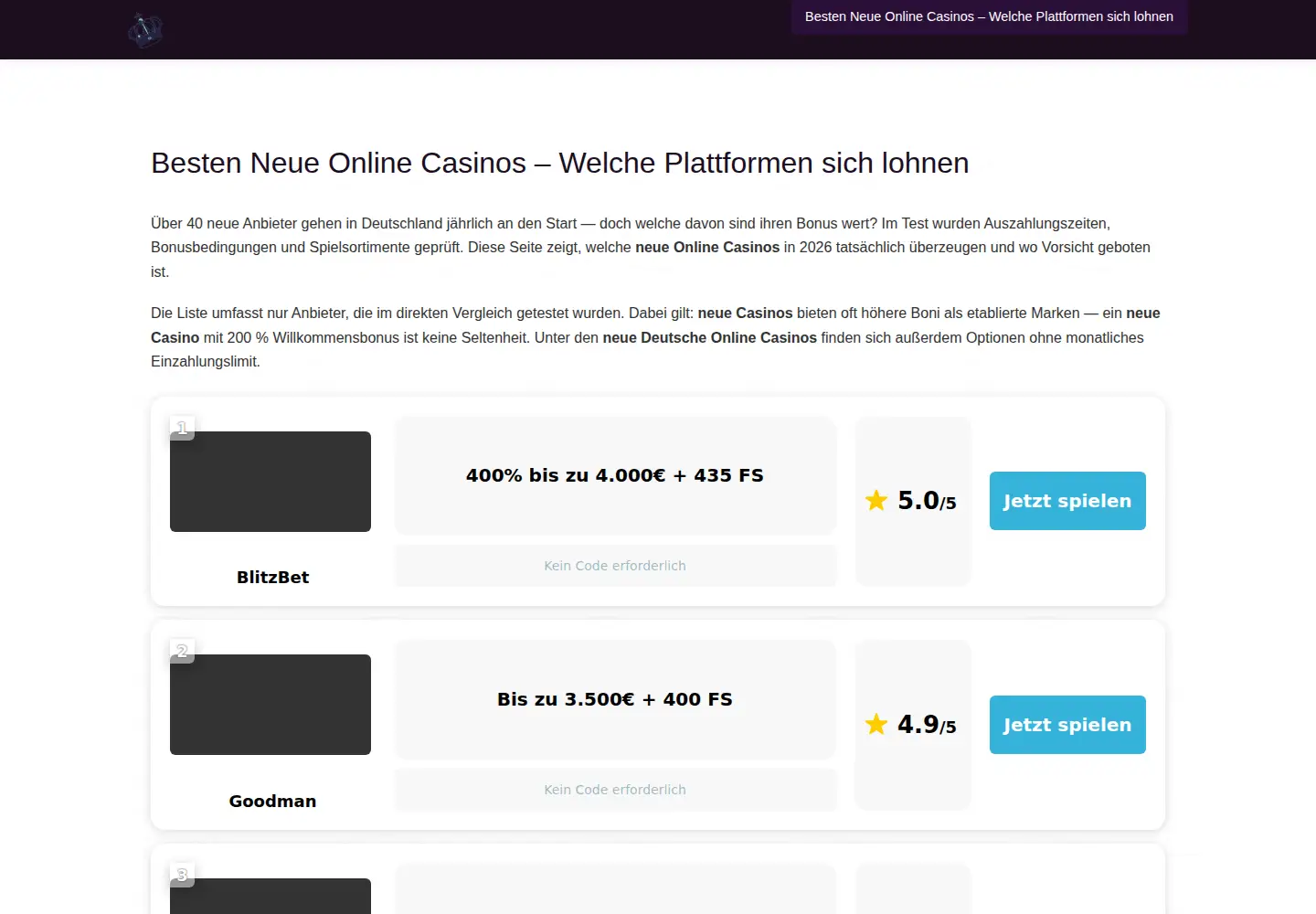 Screenshot of uptothetop.de