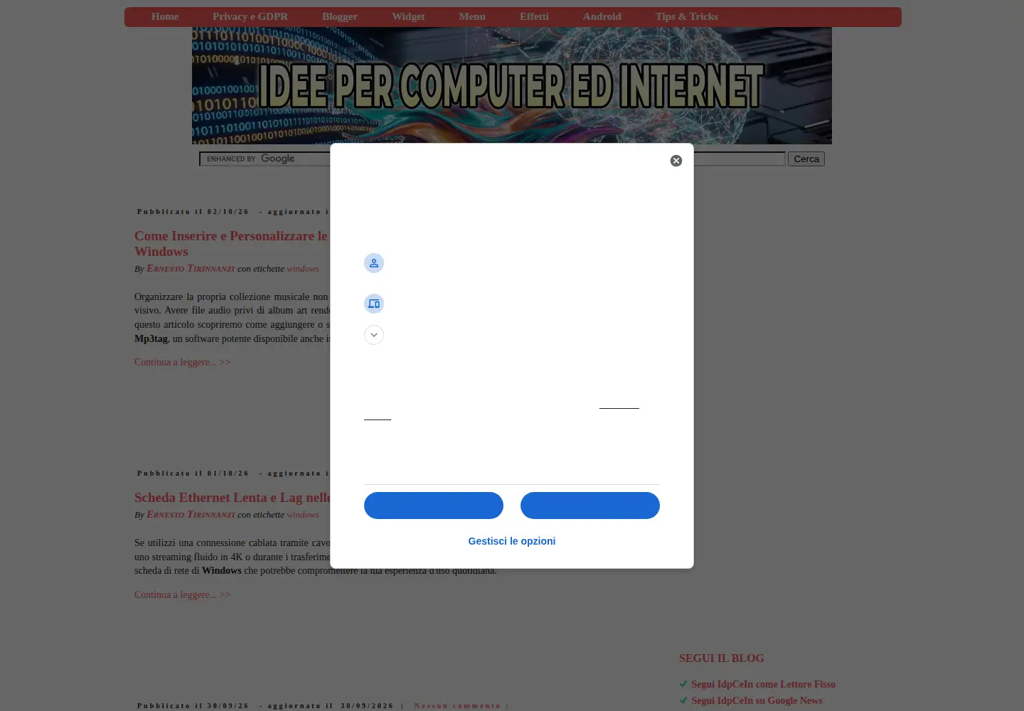 Screenshot of ideepercomputeredinternet.com
