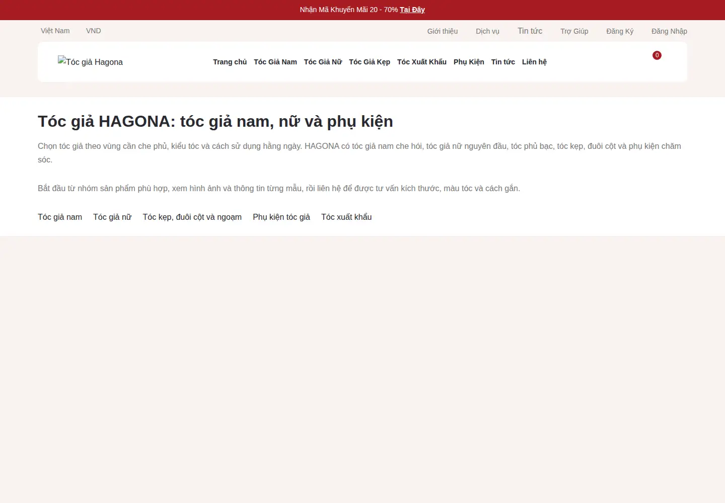 Screenshot of hagona.com