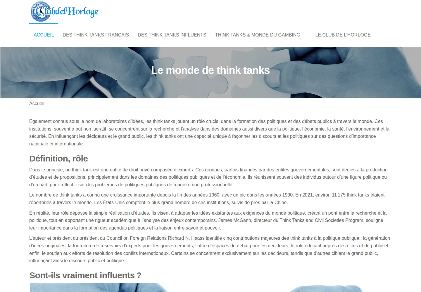 Captured homepage of clubdelhorloge.fr in the current scan