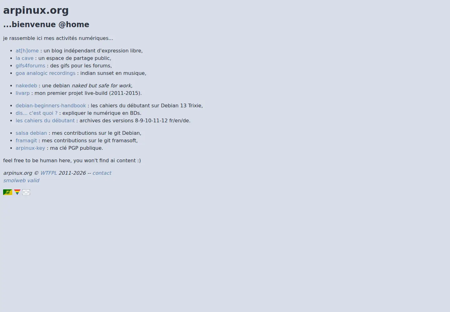 Screenshot of arpinux.org