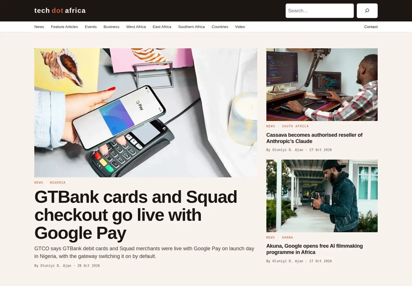 Captured homepage of mobileafrica.net in the current scan