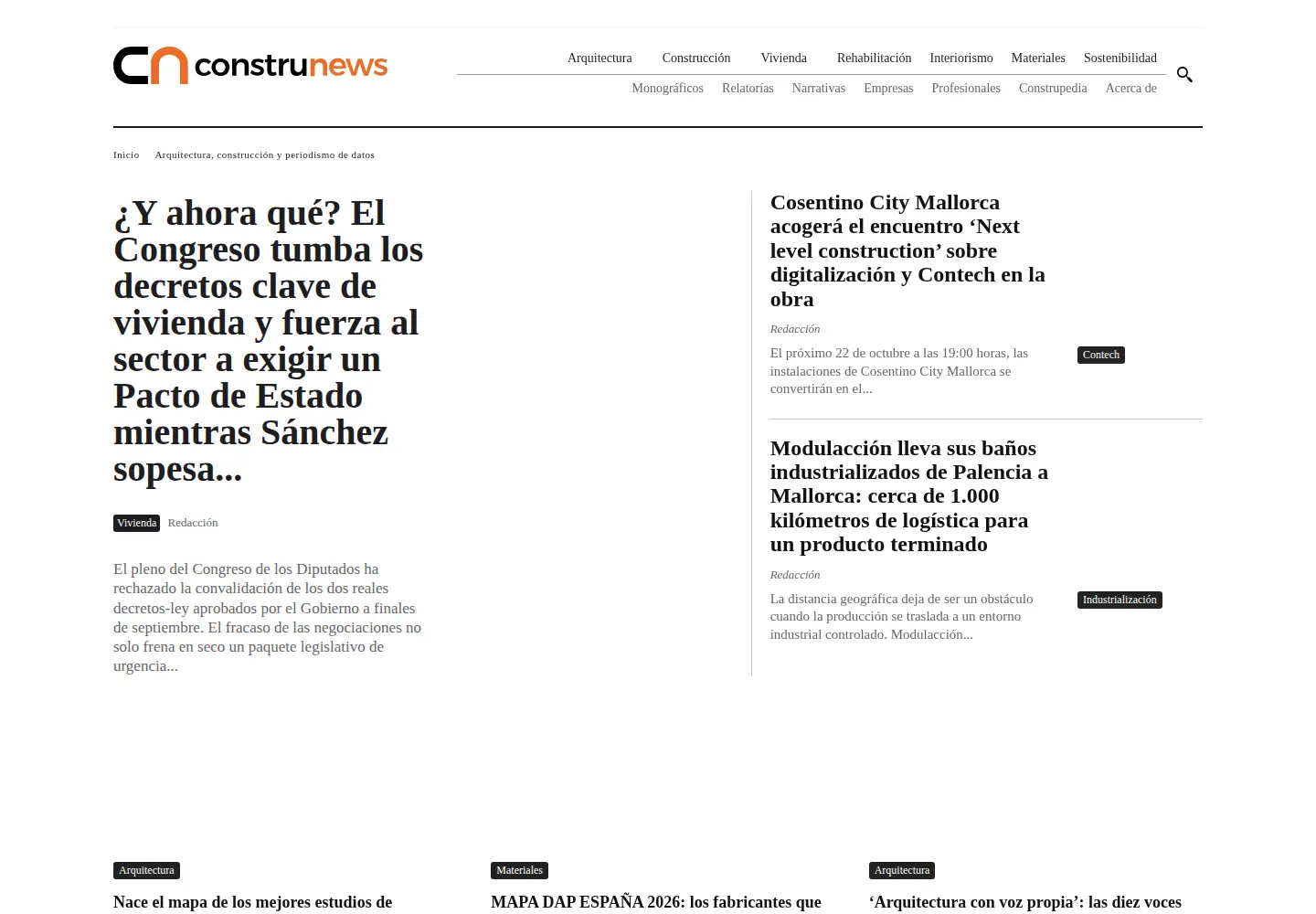 Captured homepage of construmatica.com in the current scan