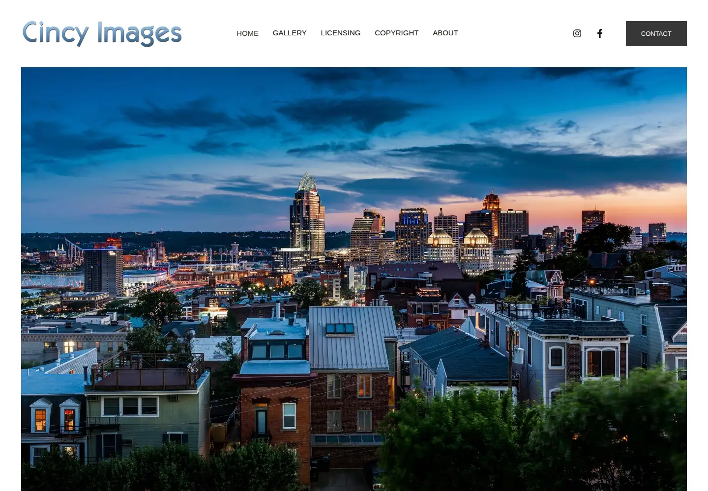 Screenshot of cincyimages.com