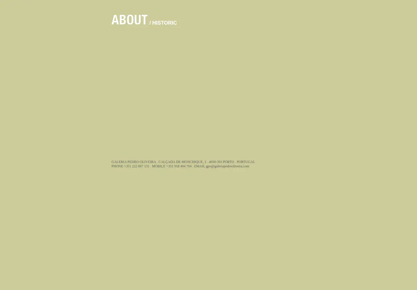 Captured homepage of galeriapedrooliveira.com in the current scan