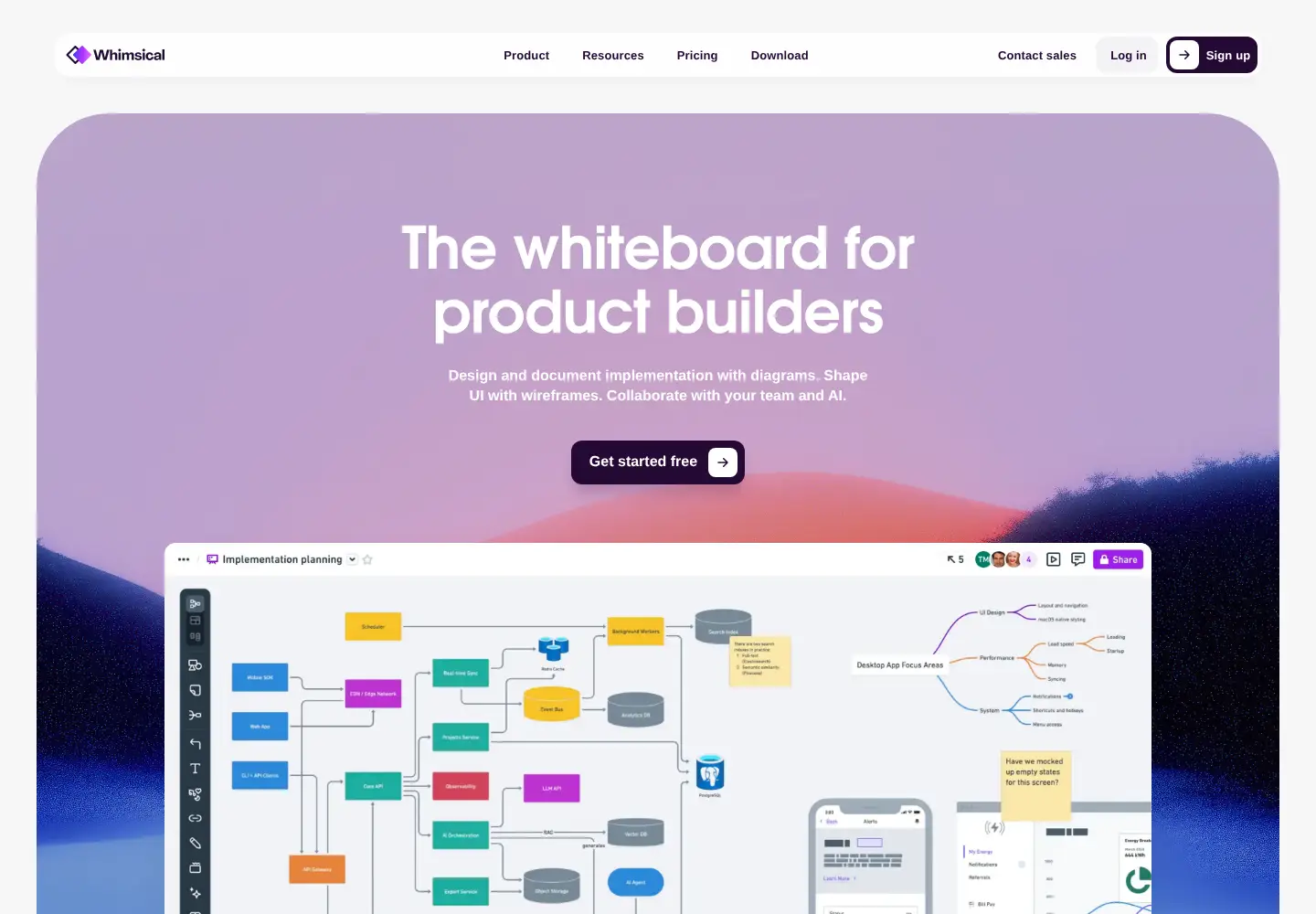 Screenshot of whimsical.com