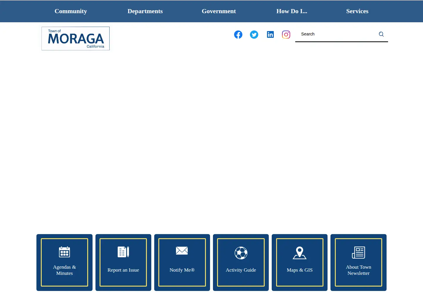 Screenshot of moraga.ca.us