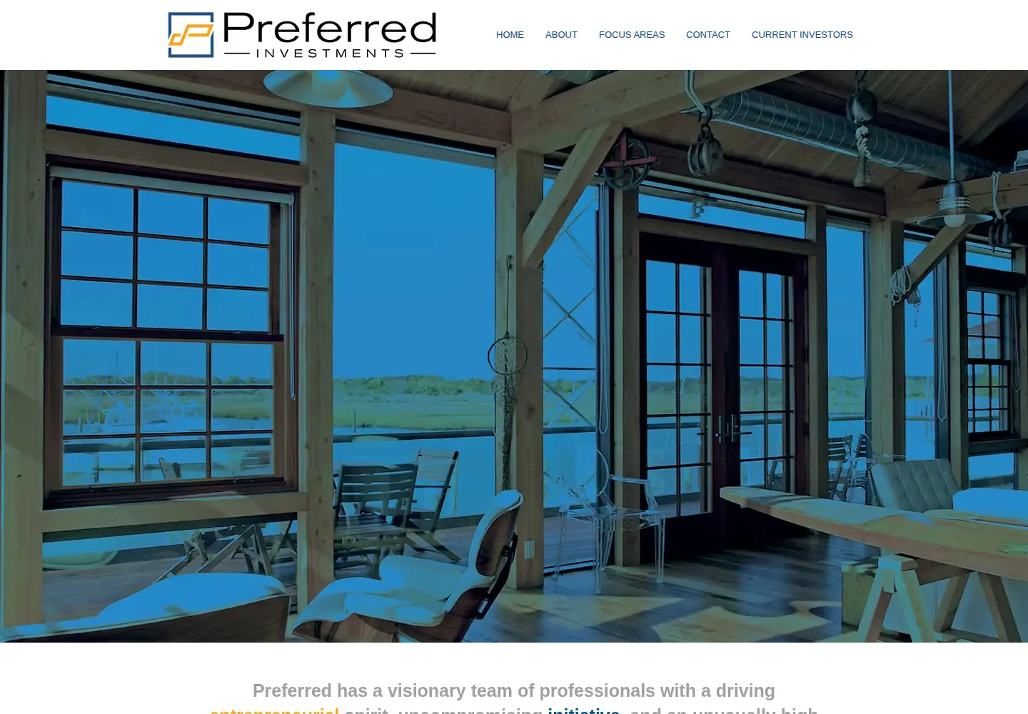 Captured homepage of preferred.com in the current scan