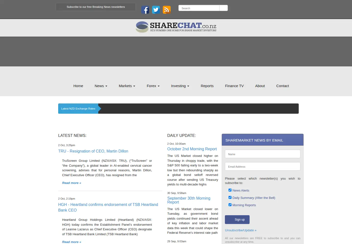 Screenshot of sharechat.co.nz