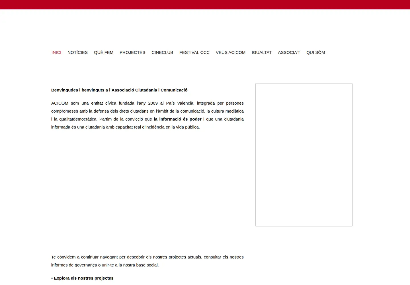 Screenshot of acicom.org