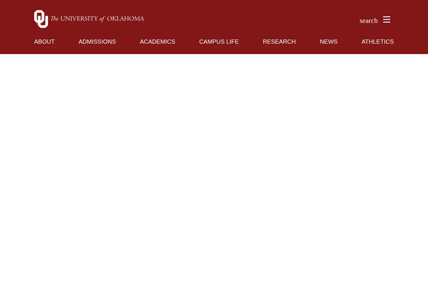 Screenshot of ou.edu