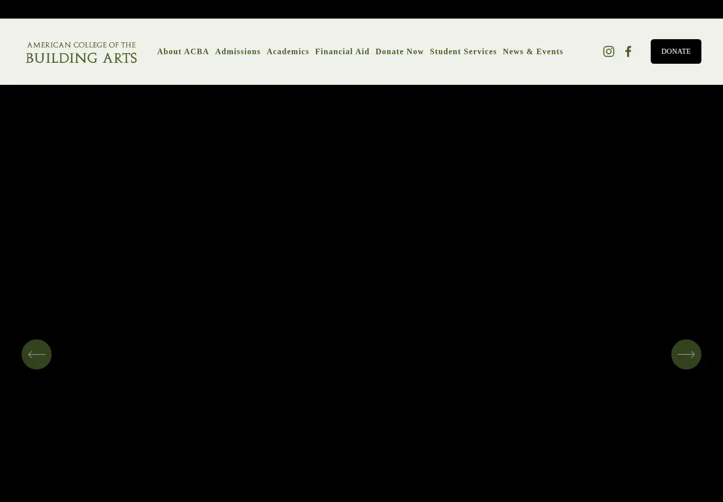 Captured homepage of buildingartscollege.us in the current scan
