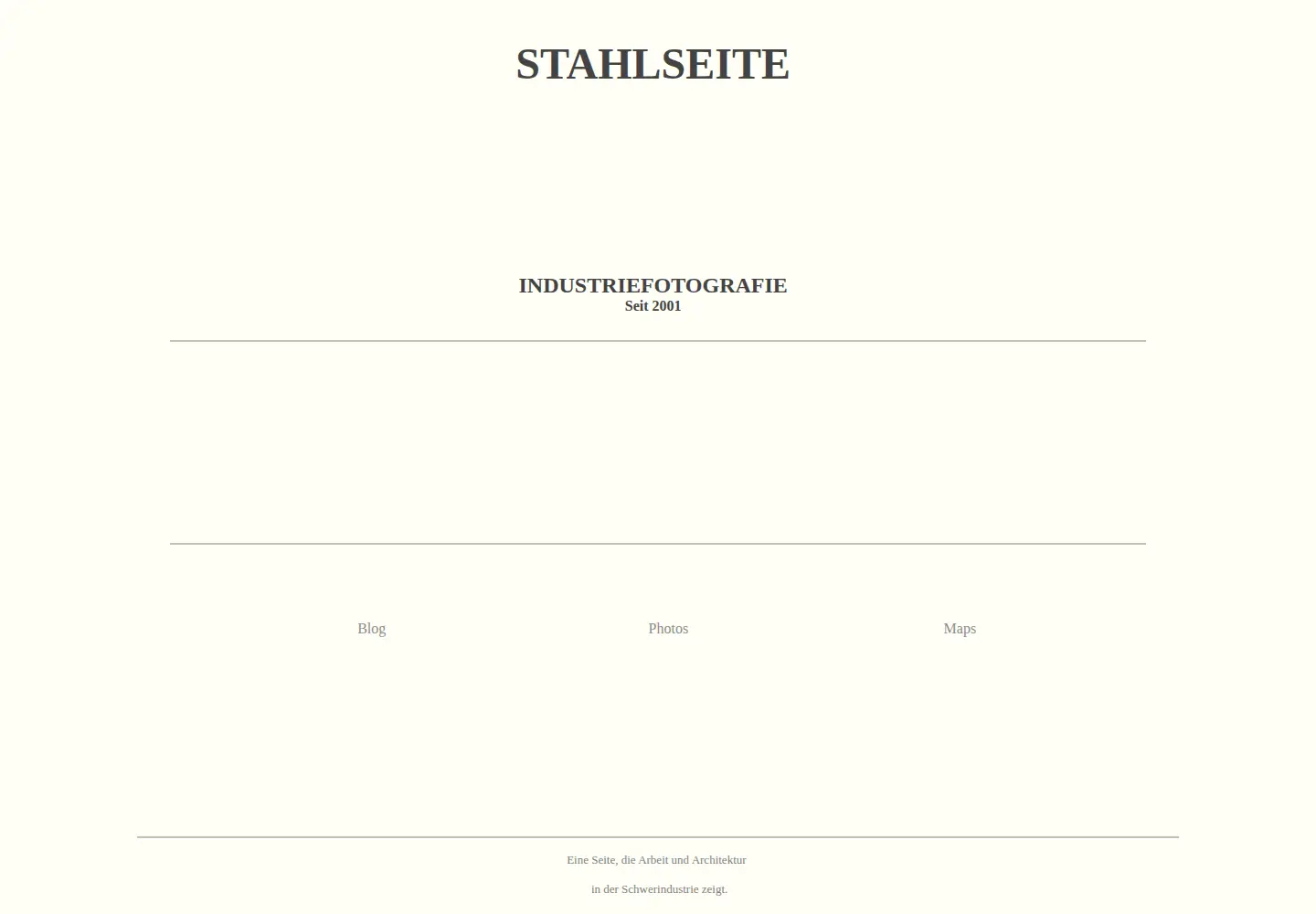 Captured homepage of stahlseite.de in the current scan