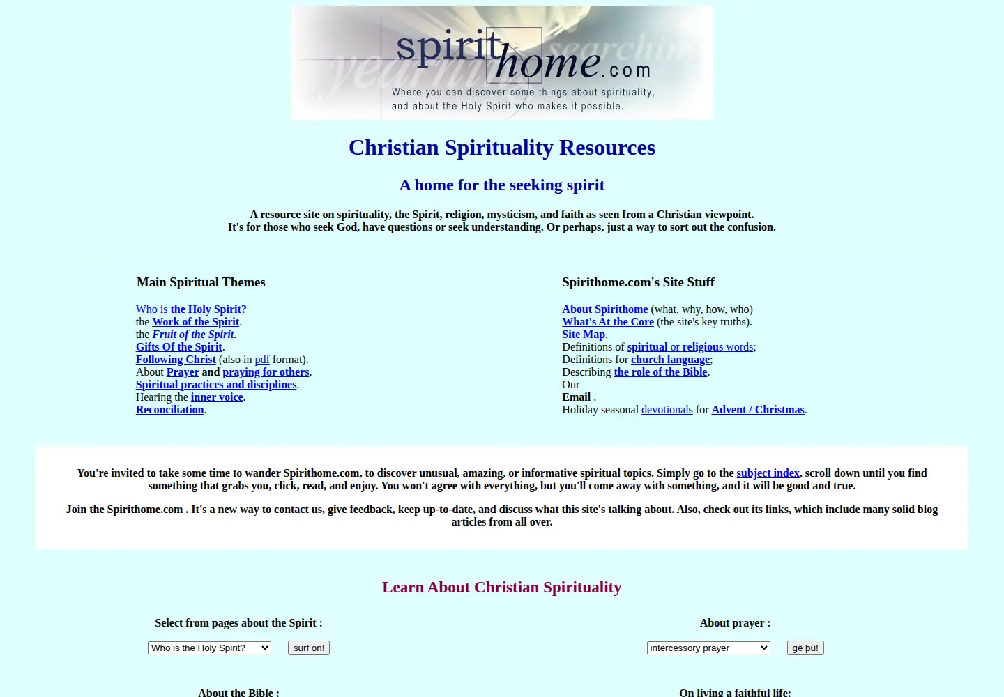 Screenshot of spirithome.com