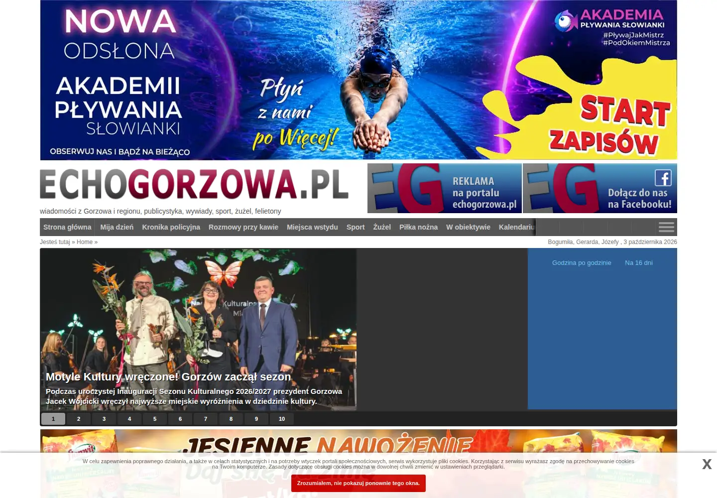 Captured homepage of echogorzowa.pl in the current scan