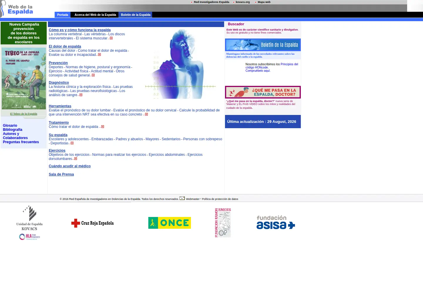 Screenshot of espalda.org