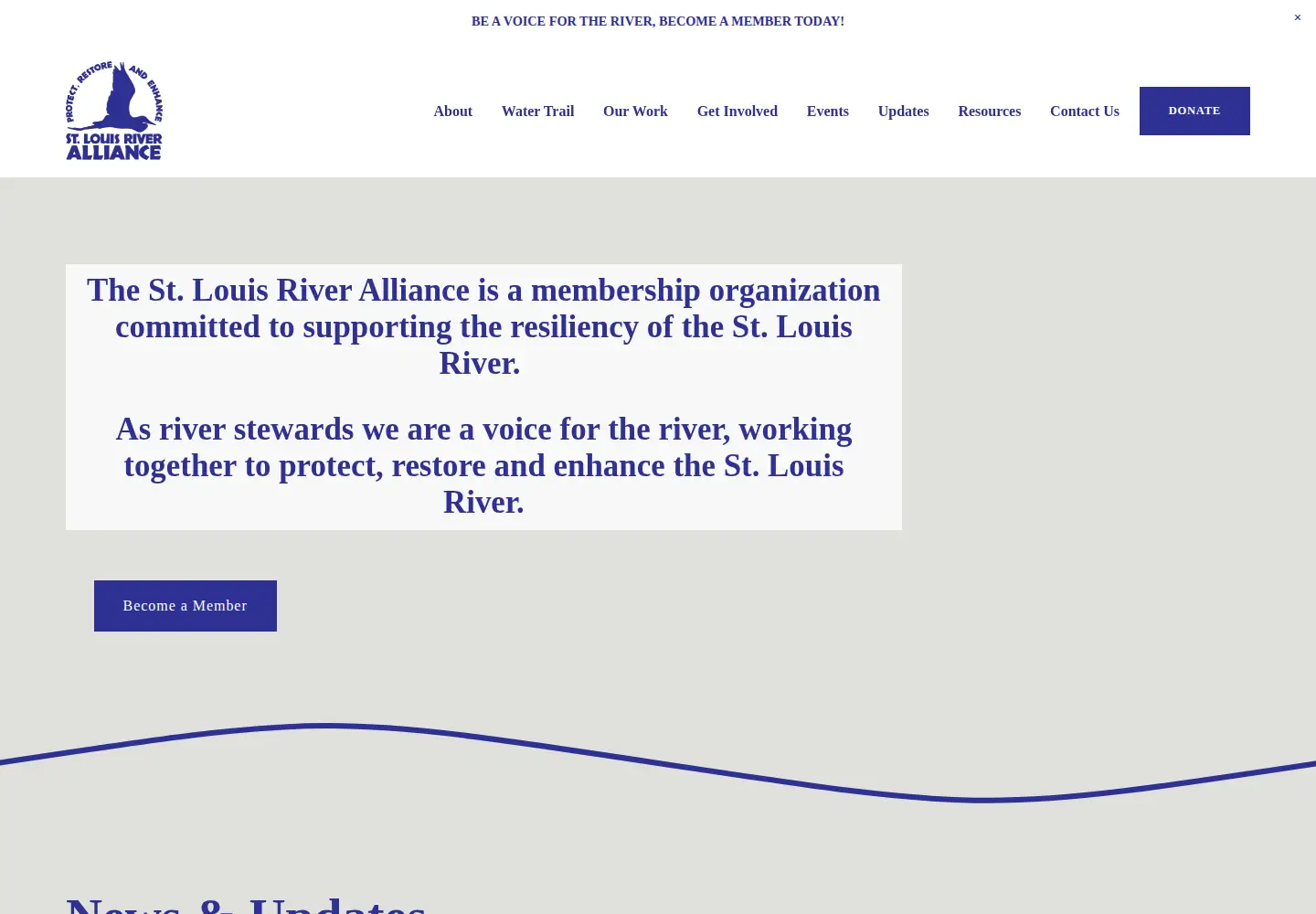 Screenshot of stlouisriver.org