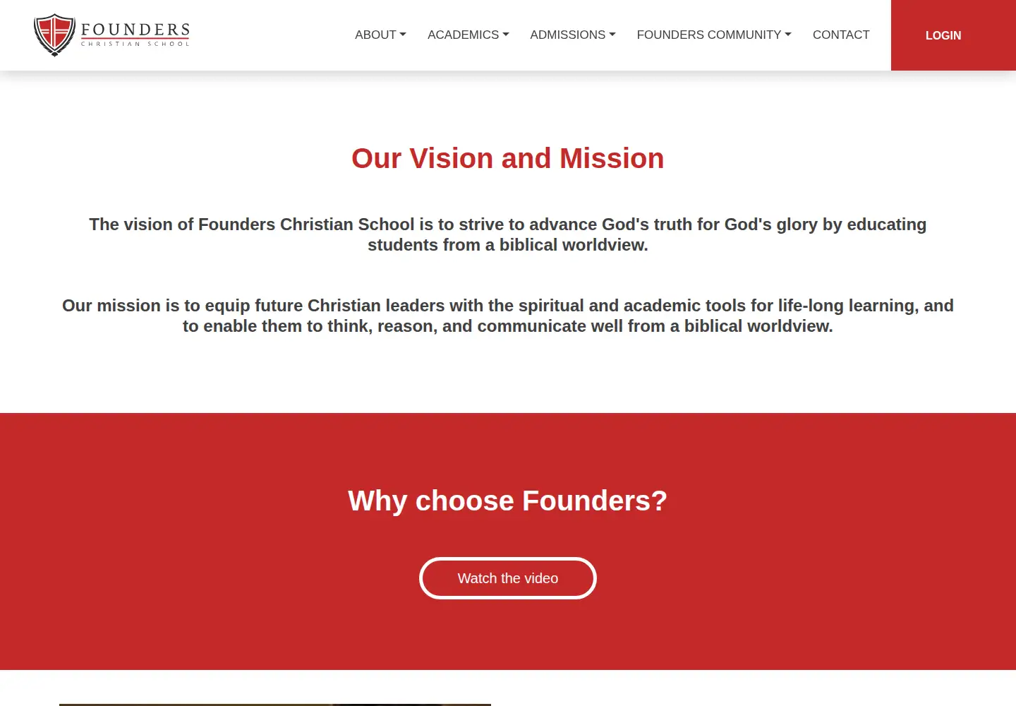 Screenshot of founderschristian.org