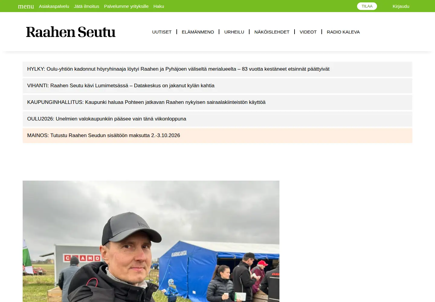 Screenshot of raahenseutu.fi