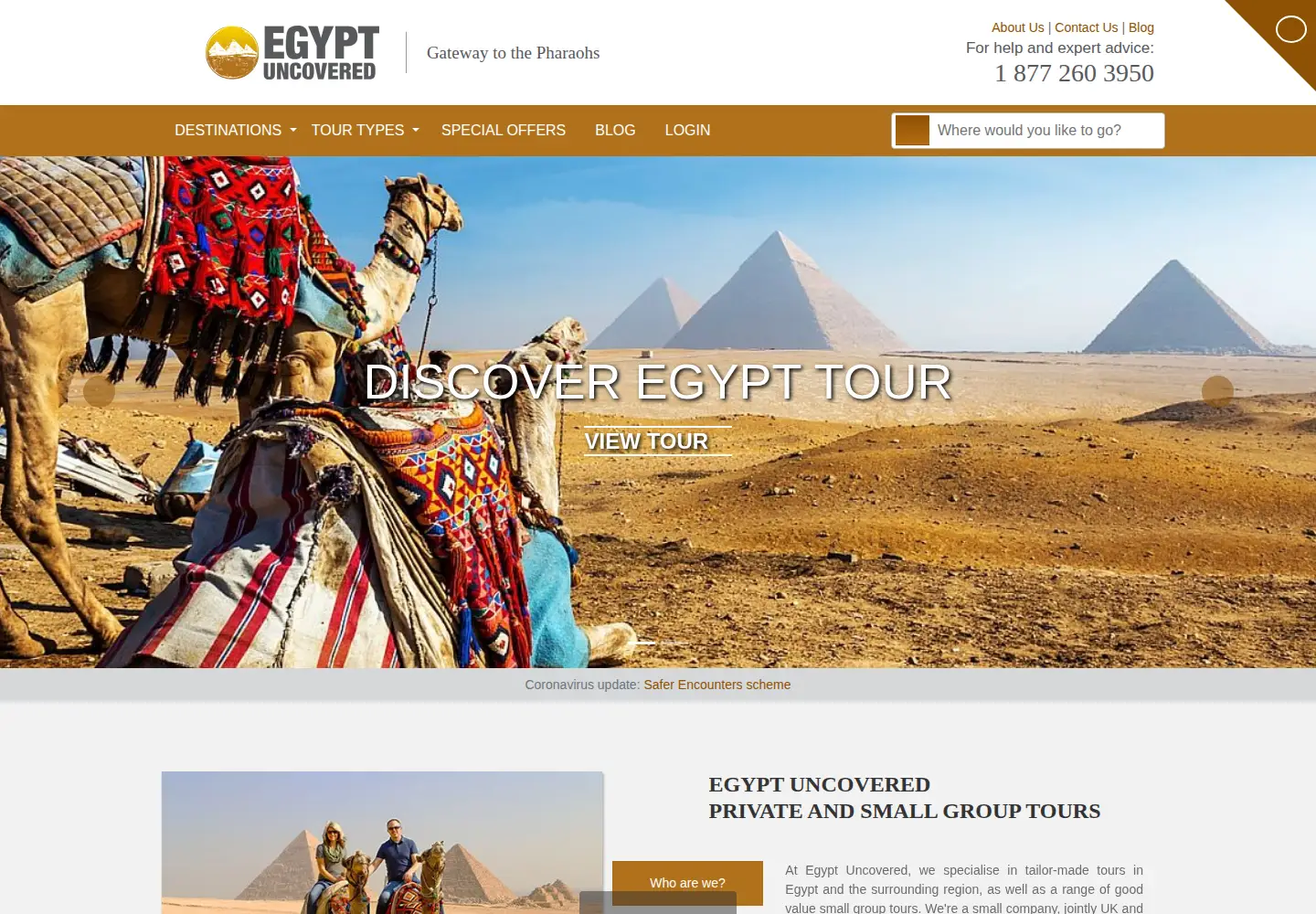 Screenshot of egypt-uncovered.com